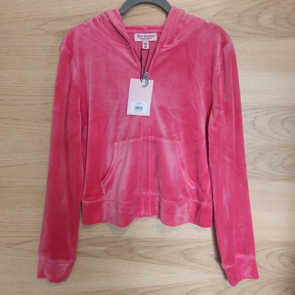 JUICY COUTURE VELOUR BLING Y2K TRACKSUIT HOODIE & SHORTS SIZE MEDIUM NWT - Picture 5 of 14